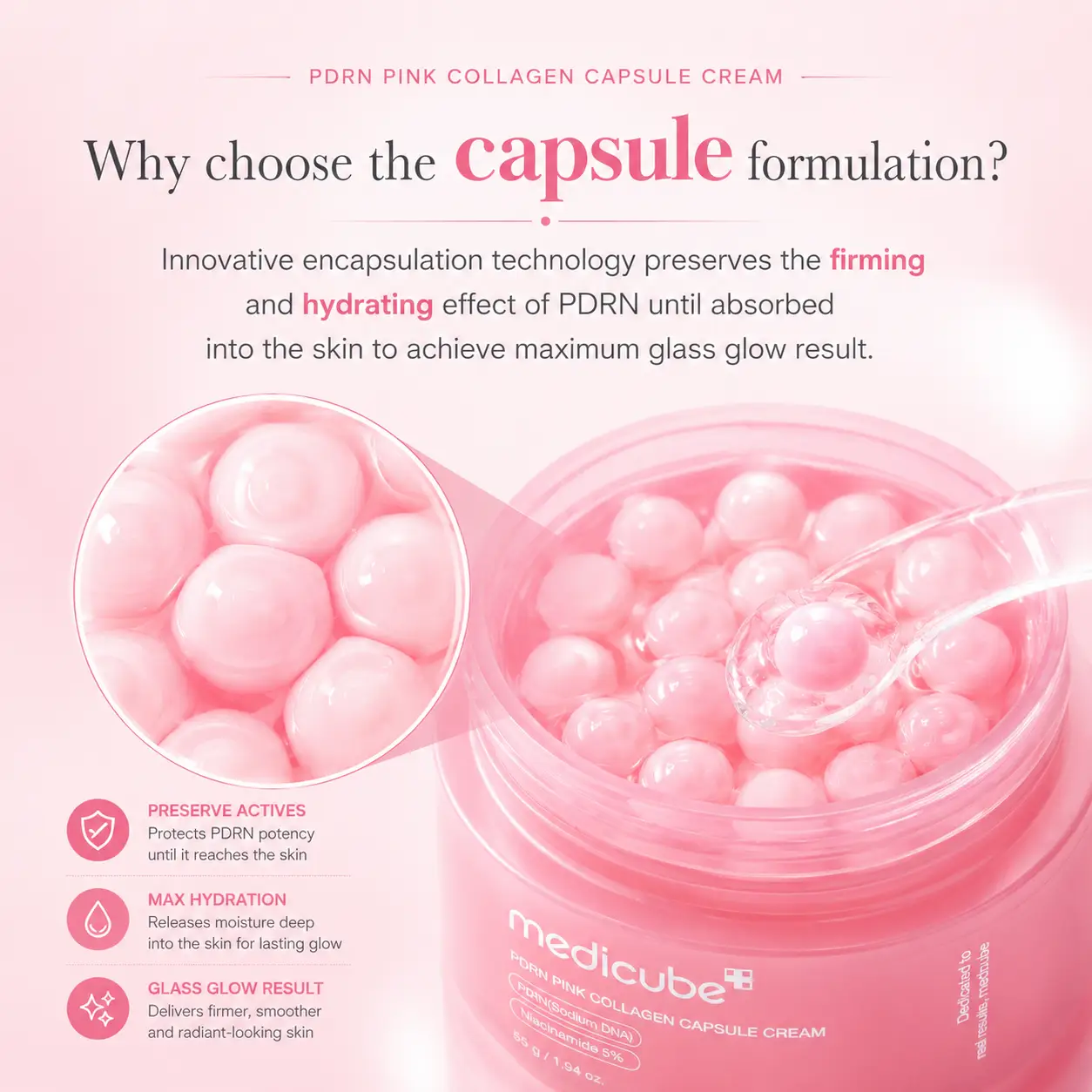Medicube PDRN Pink Collagen Capsule Cream 4